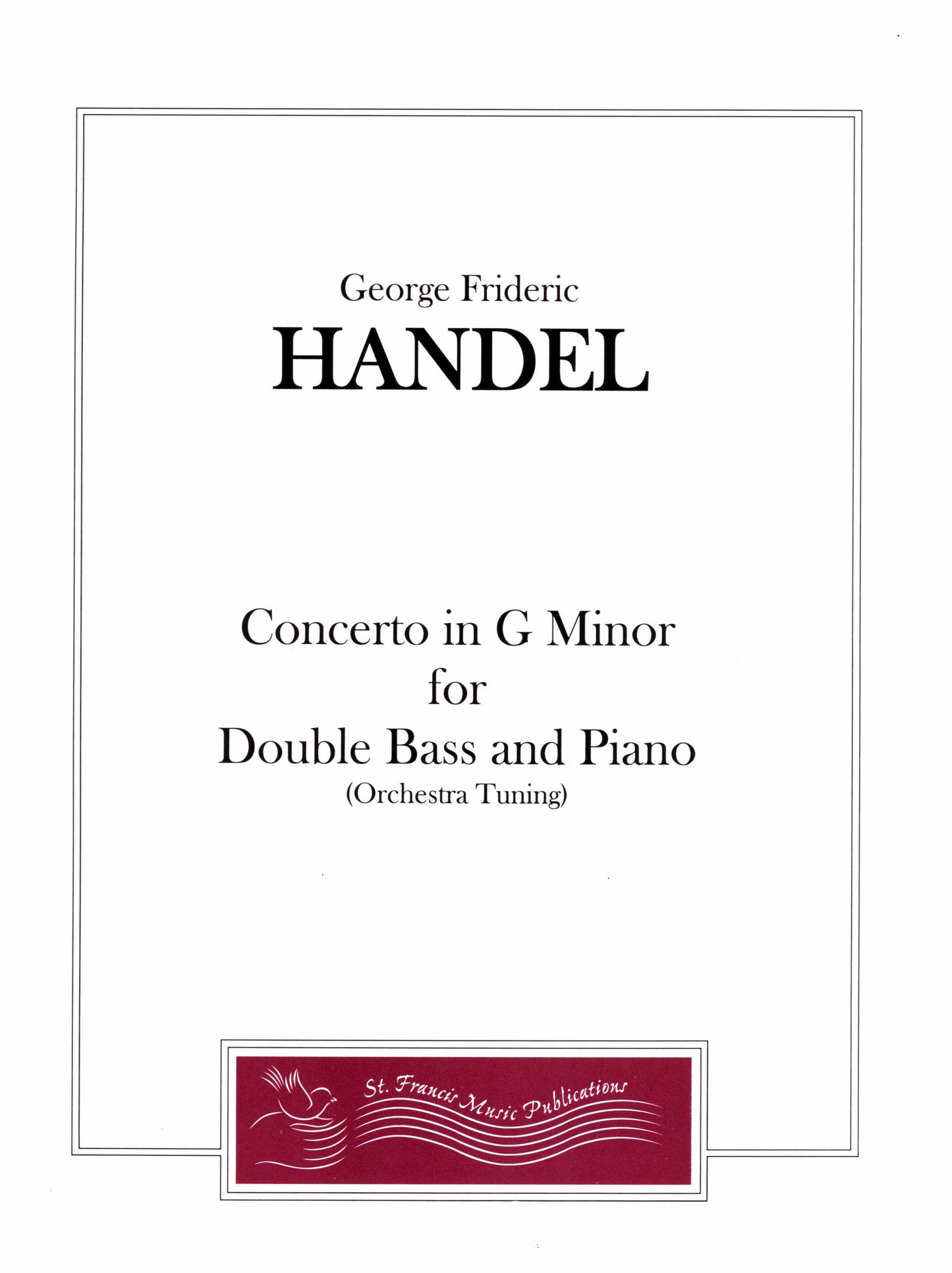 Handel Concerto in G Minor, Double Bass & Piano