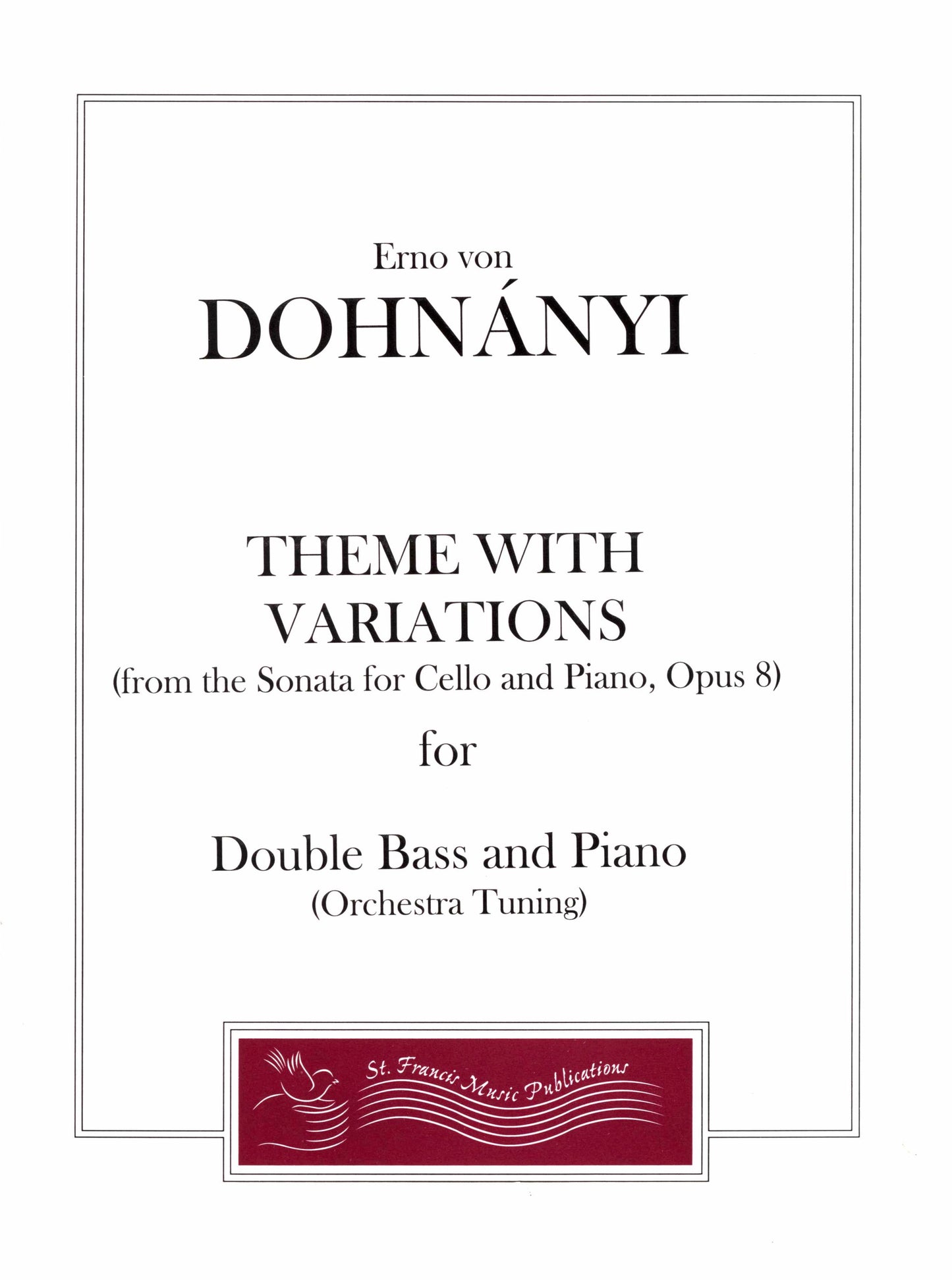 Dohnanyi Theme with Variations for Double Bass and Piano