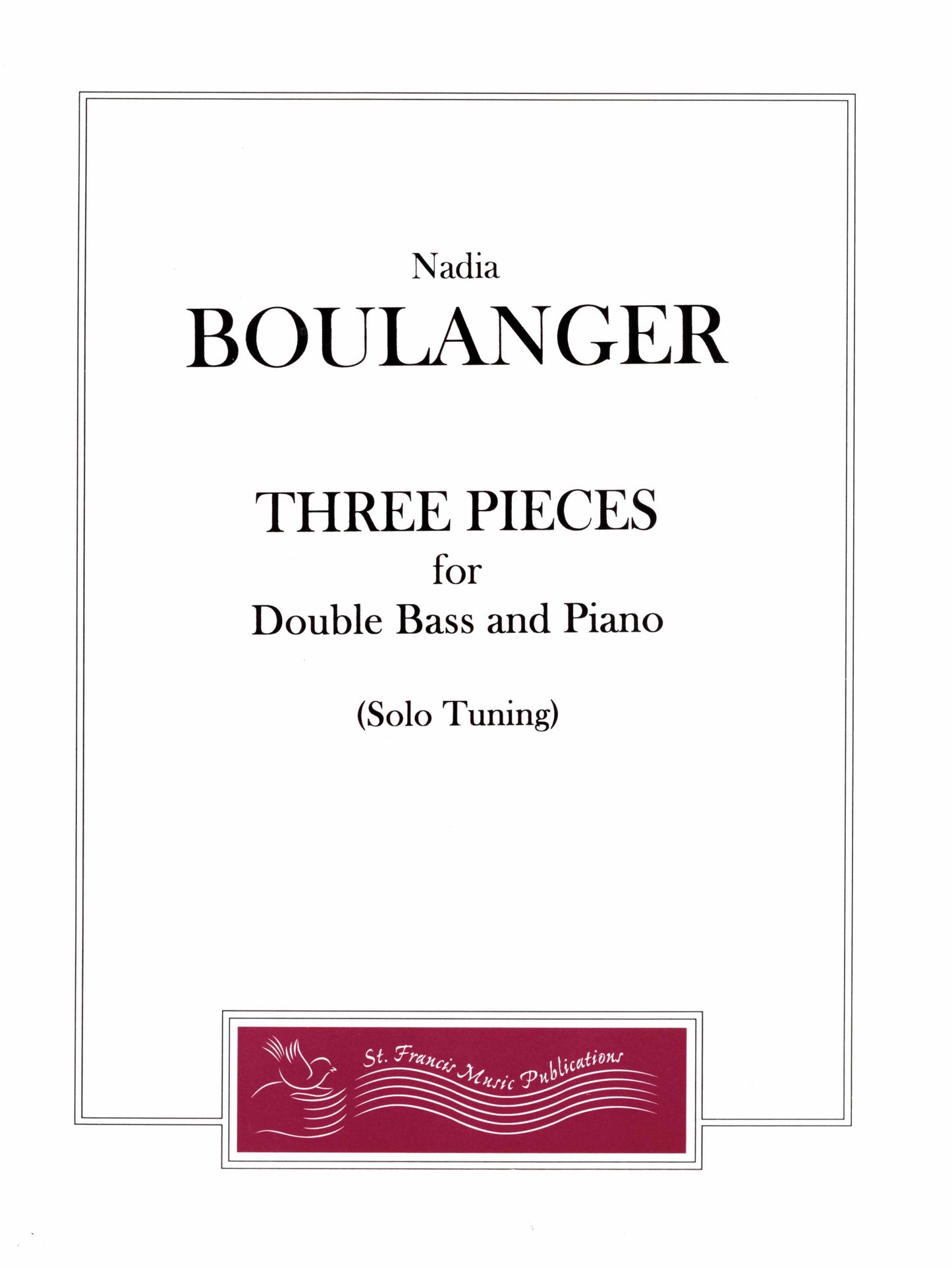 Boulanger Three Pieces for Double Bass and Piano