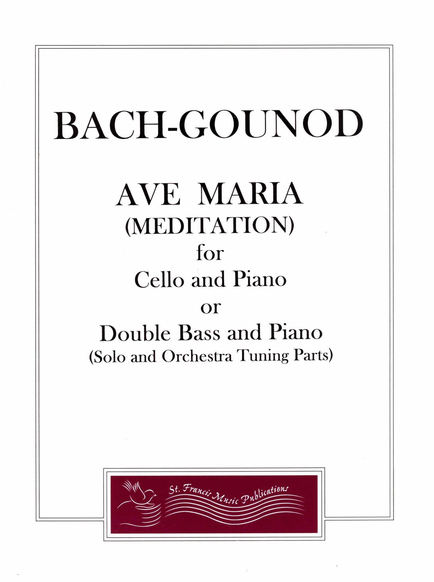 Bach/Gounod Ave Maria for Double Bass & Piano