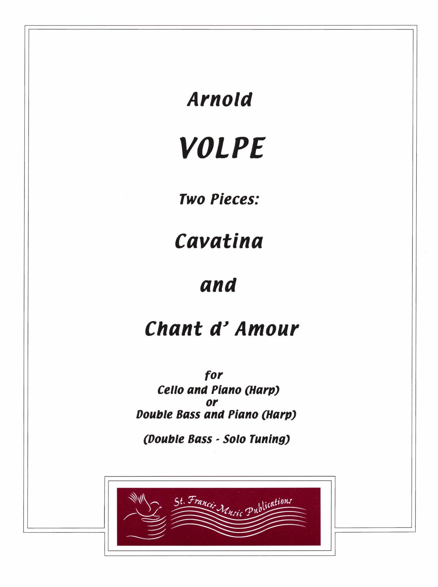 Volpe Two Pieces, for Double Bass & Piano