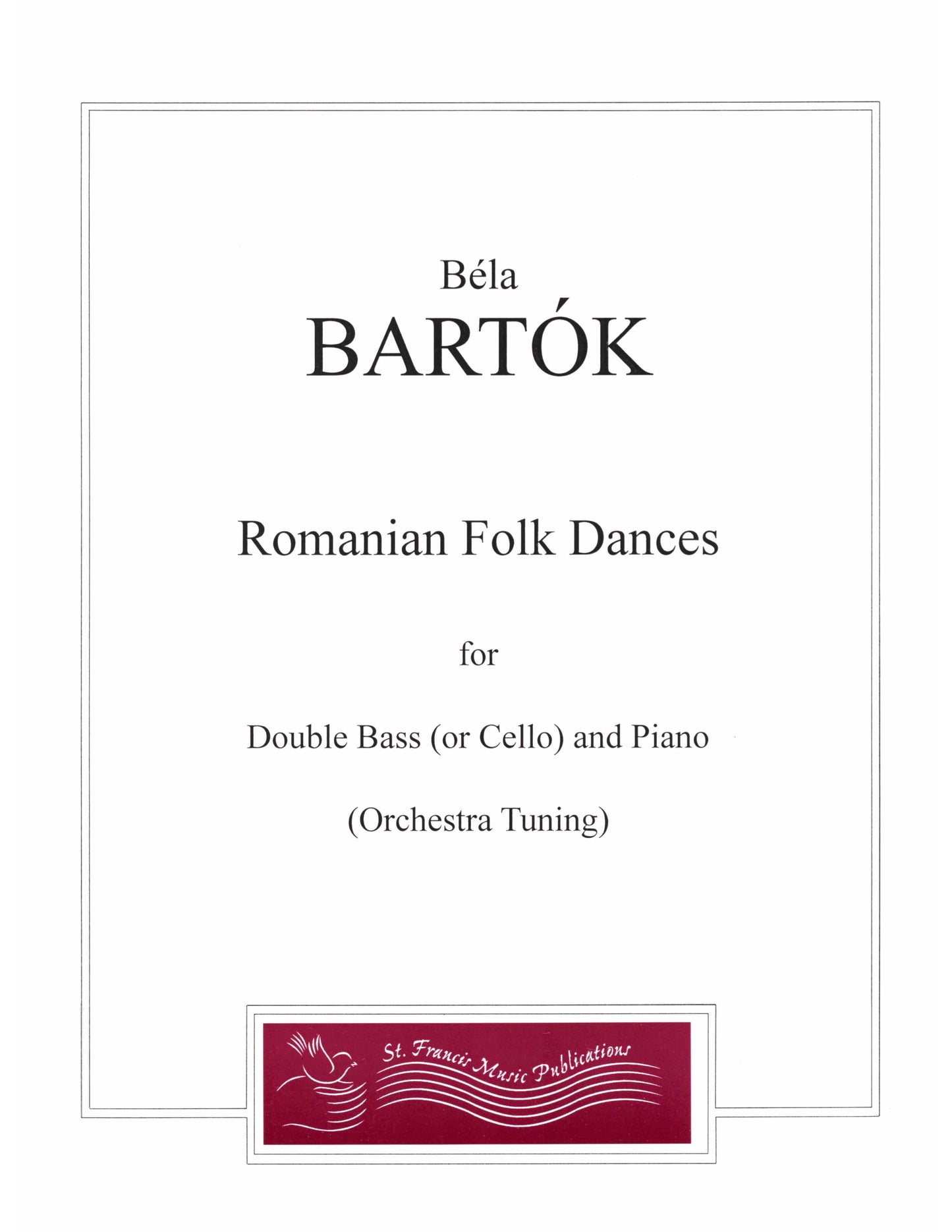Bartok Romanian Folk Dances for Double Bass & Piano
