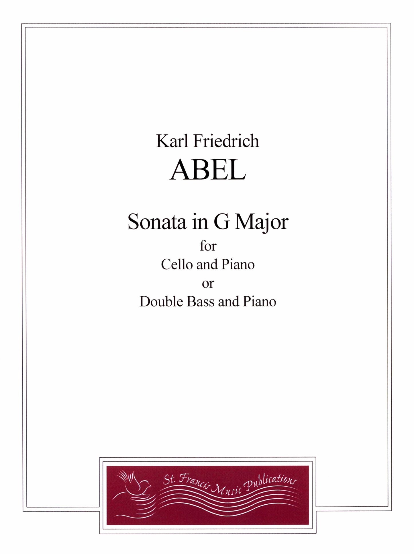 Abel Sonata in G Major for Double Bass & Piano