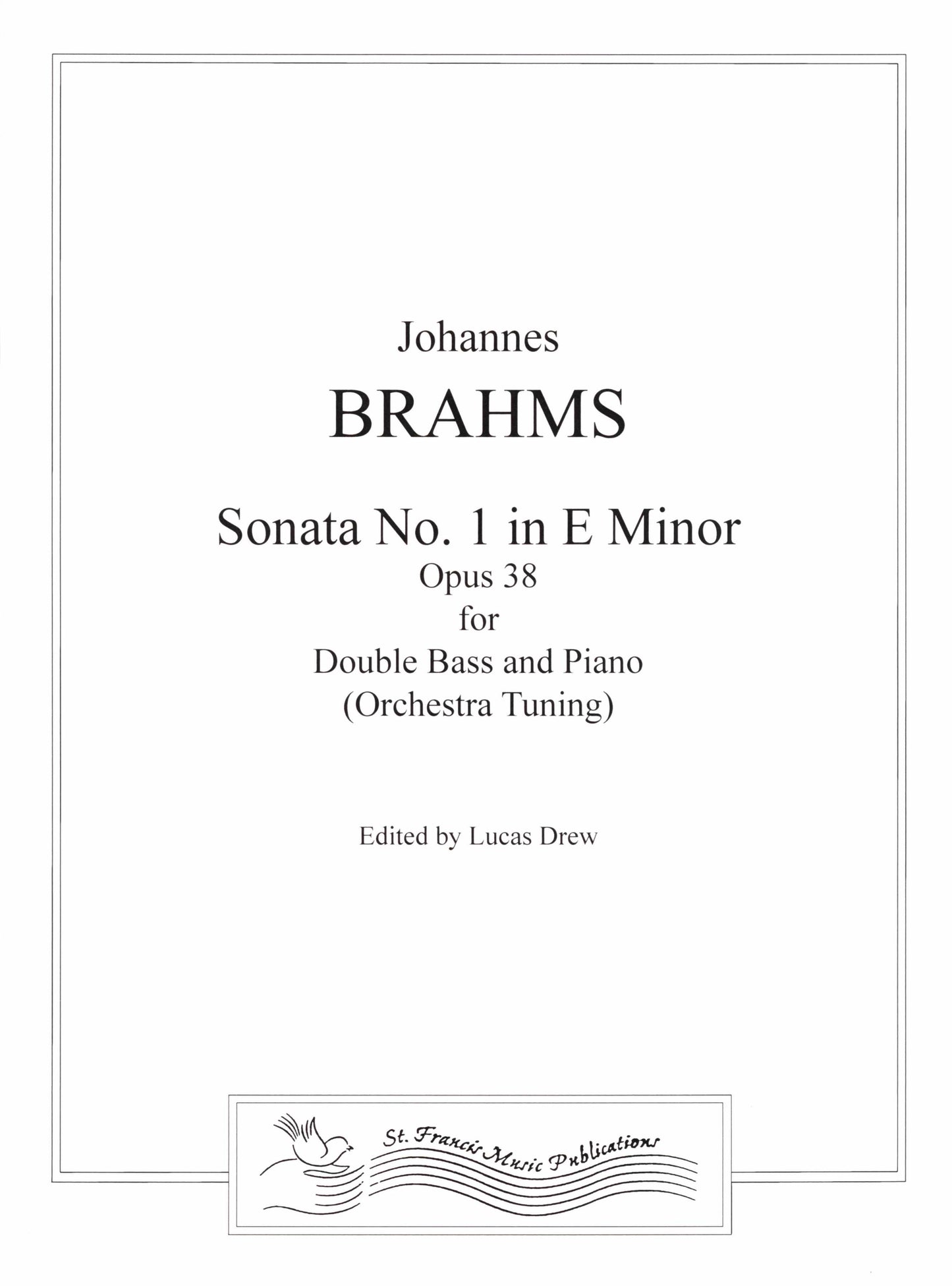 Brahms Sonata No. 1 in E Minor, Op. 38, for Double Bass and Piano