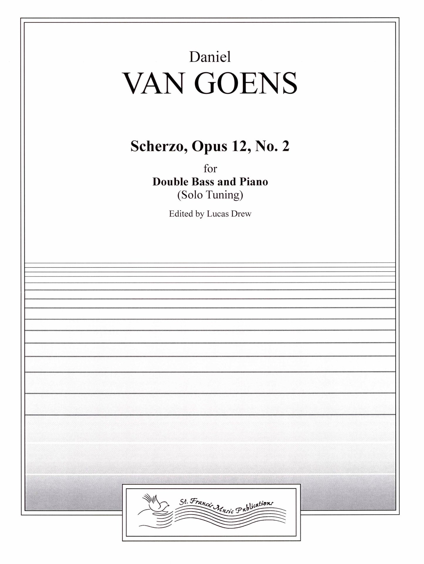 Van Goens Scherzo, Op. 12, No. 2, for Double Bass and Piano