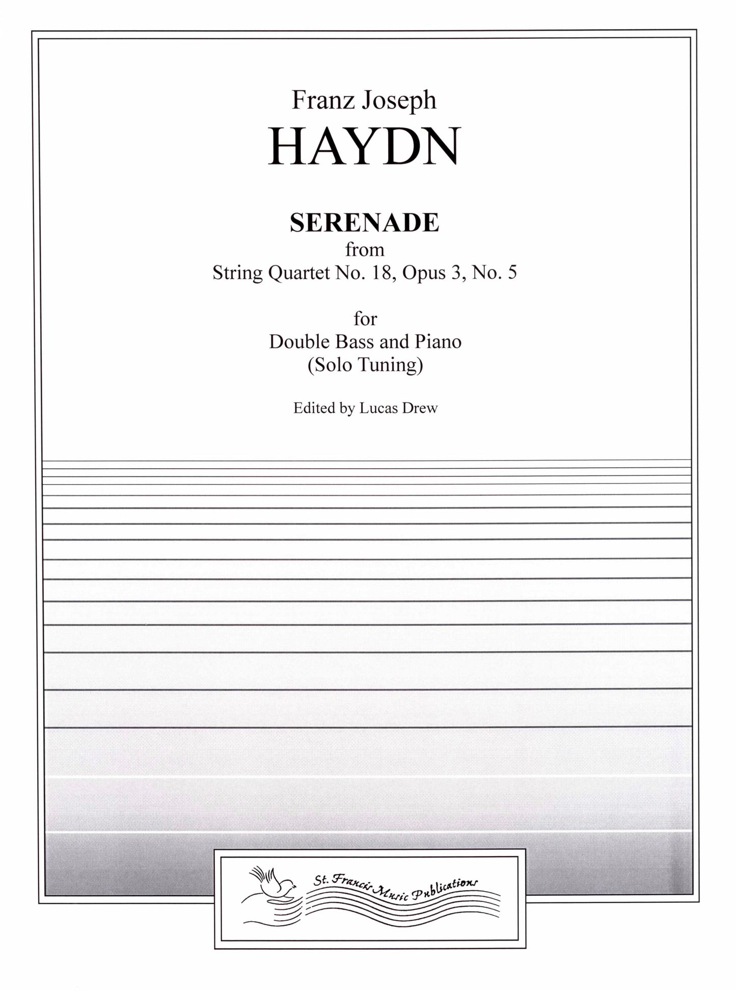 Haydn Serenade from String Quartet No. 18, Op. 3 No. 5 for Double Bass & Piano
