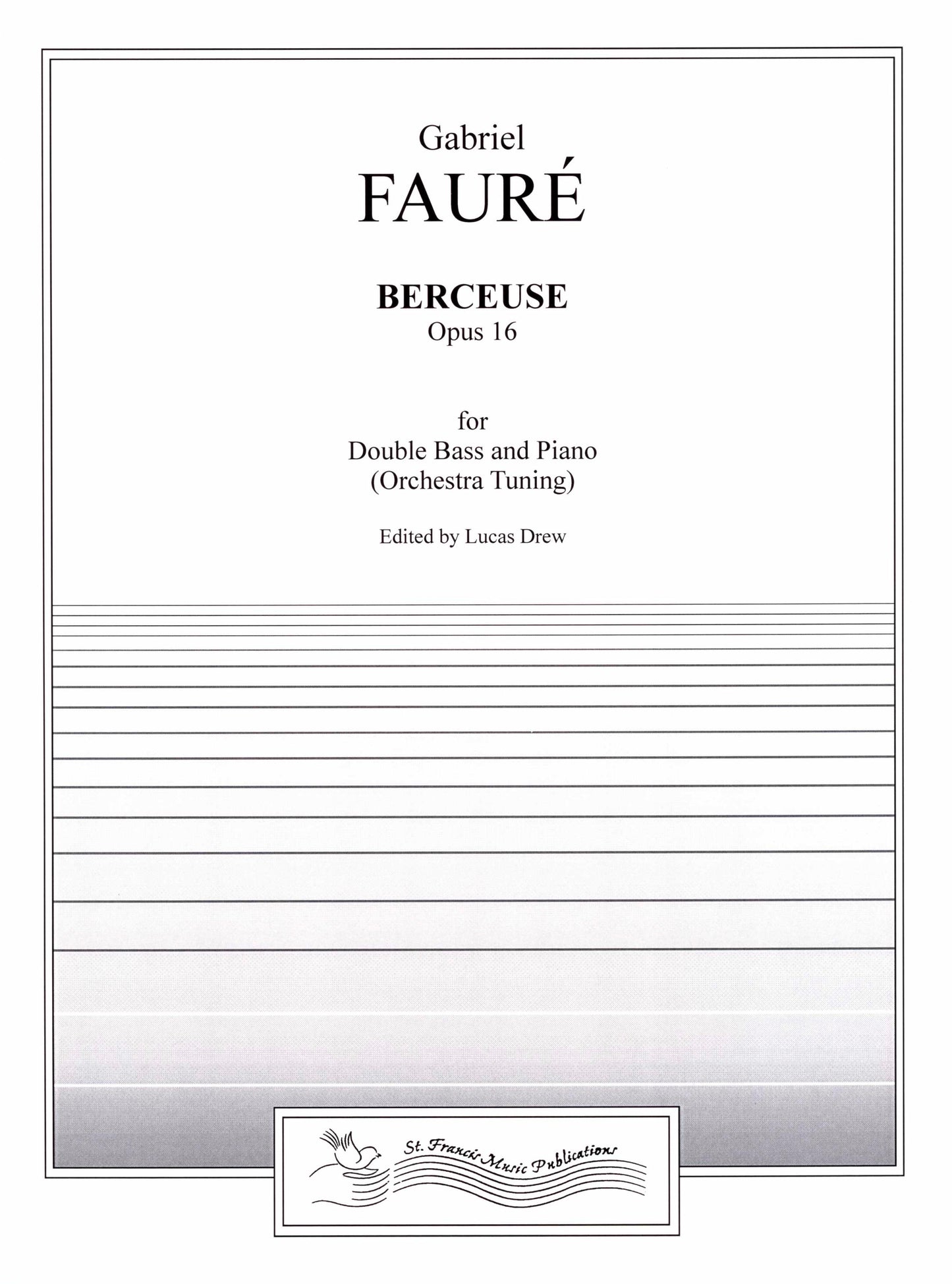 Faure Berceuse, Op. 16 for Double Bass & Piano