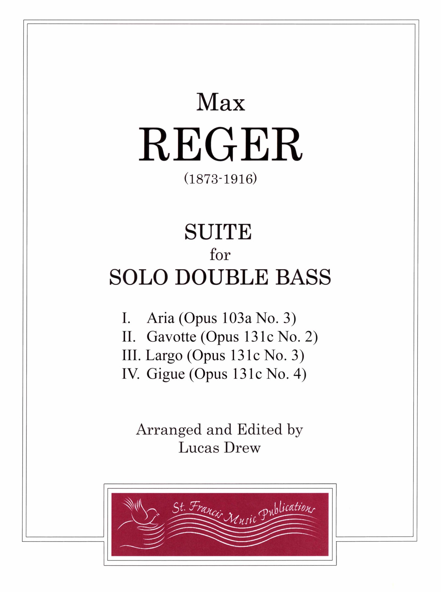 Reger Suite for Solo Double Bass
