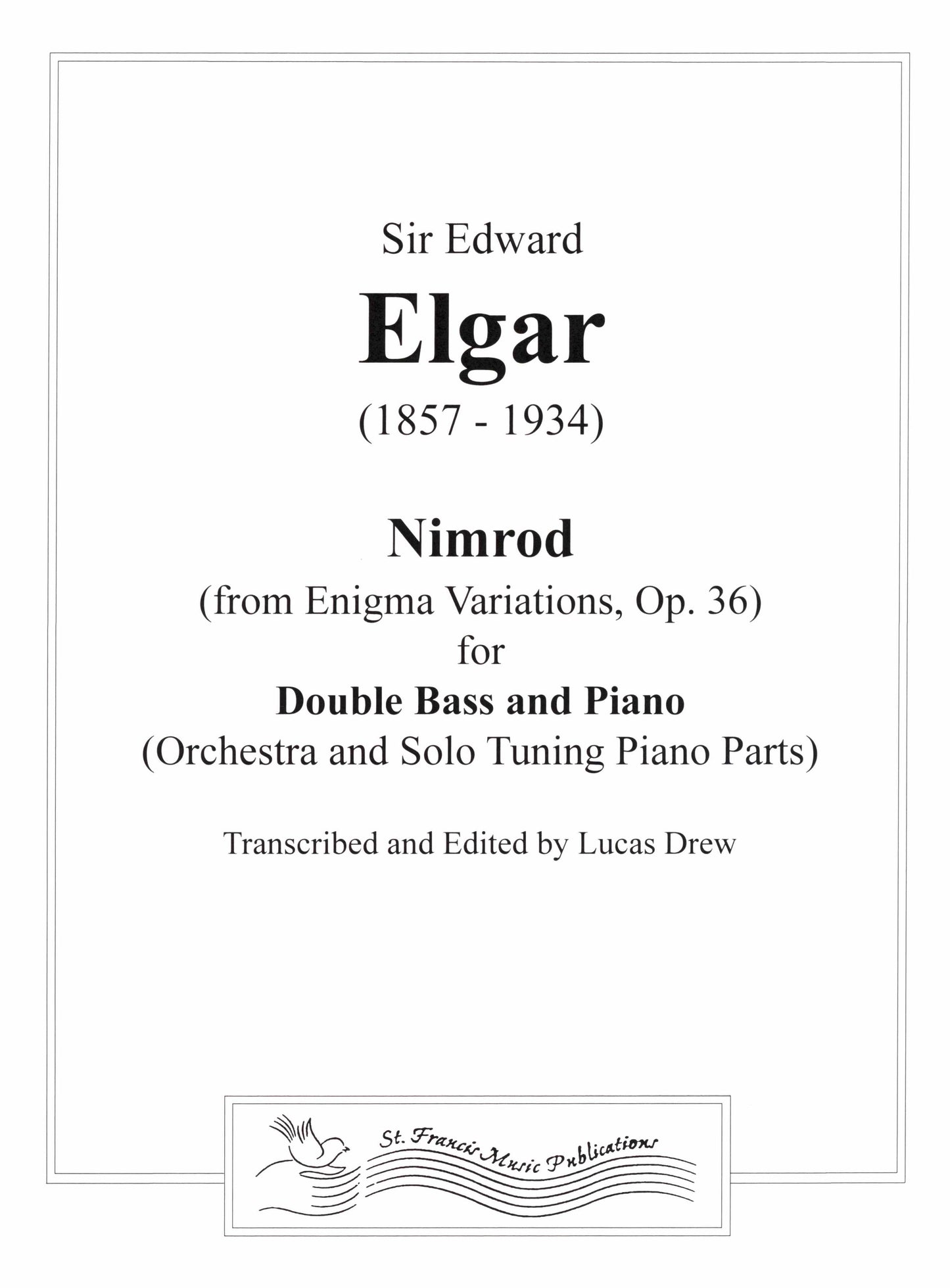 Elgar Nimrod from Enigma Variations, Op. 36 for Double Bass and Piano