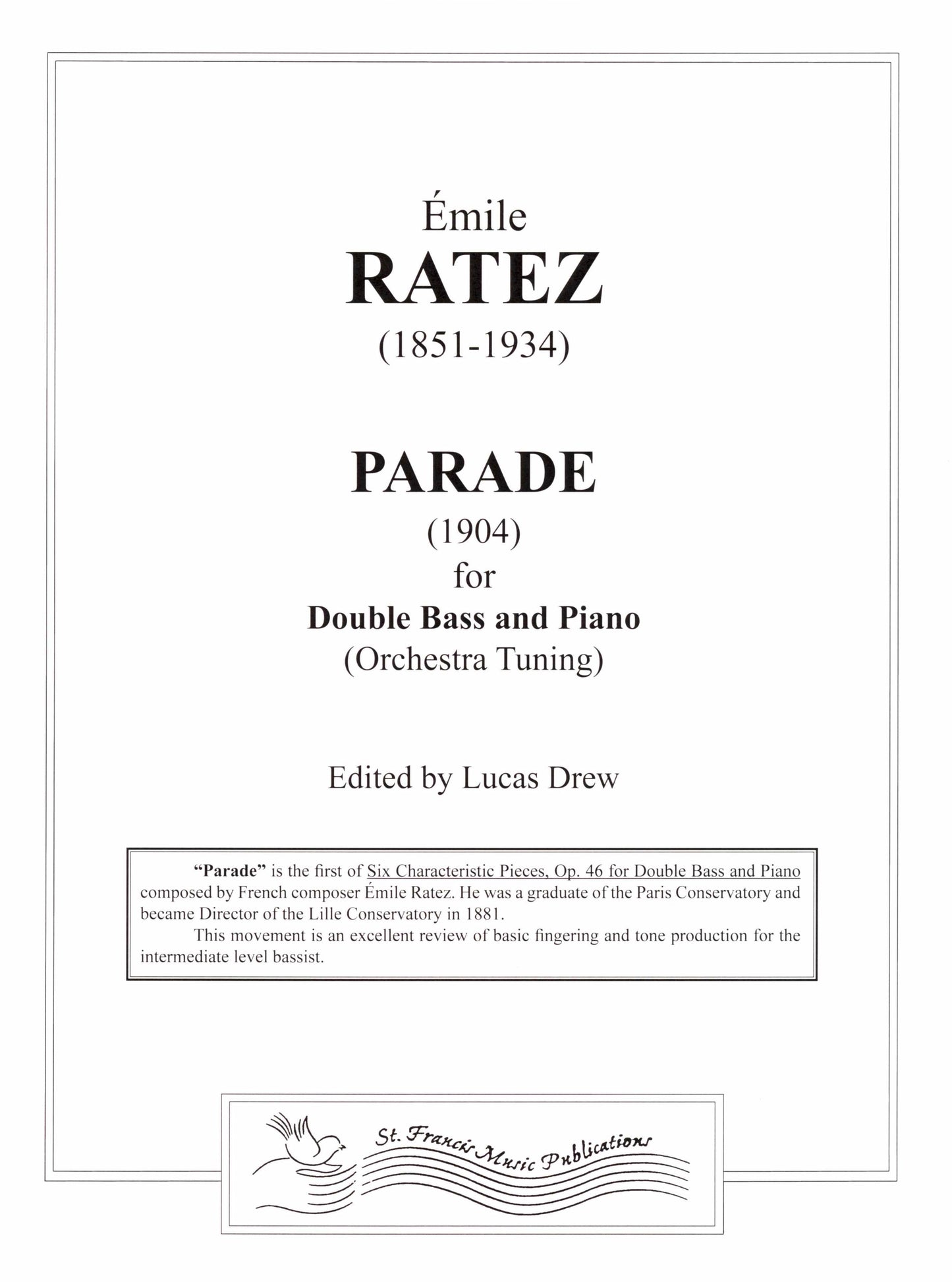 Ratez Parade (1904) for Double Bass & Piano