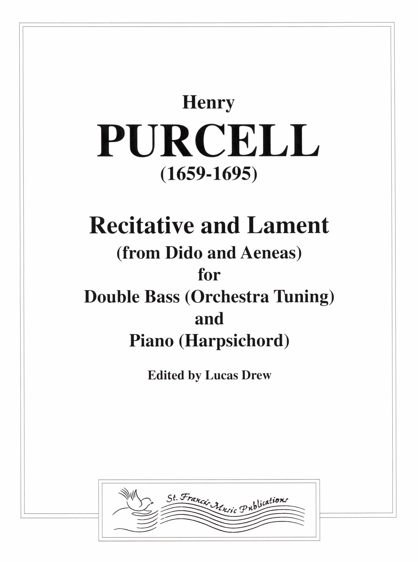 Purcell Recitative and Lament for Double Bass & Piano