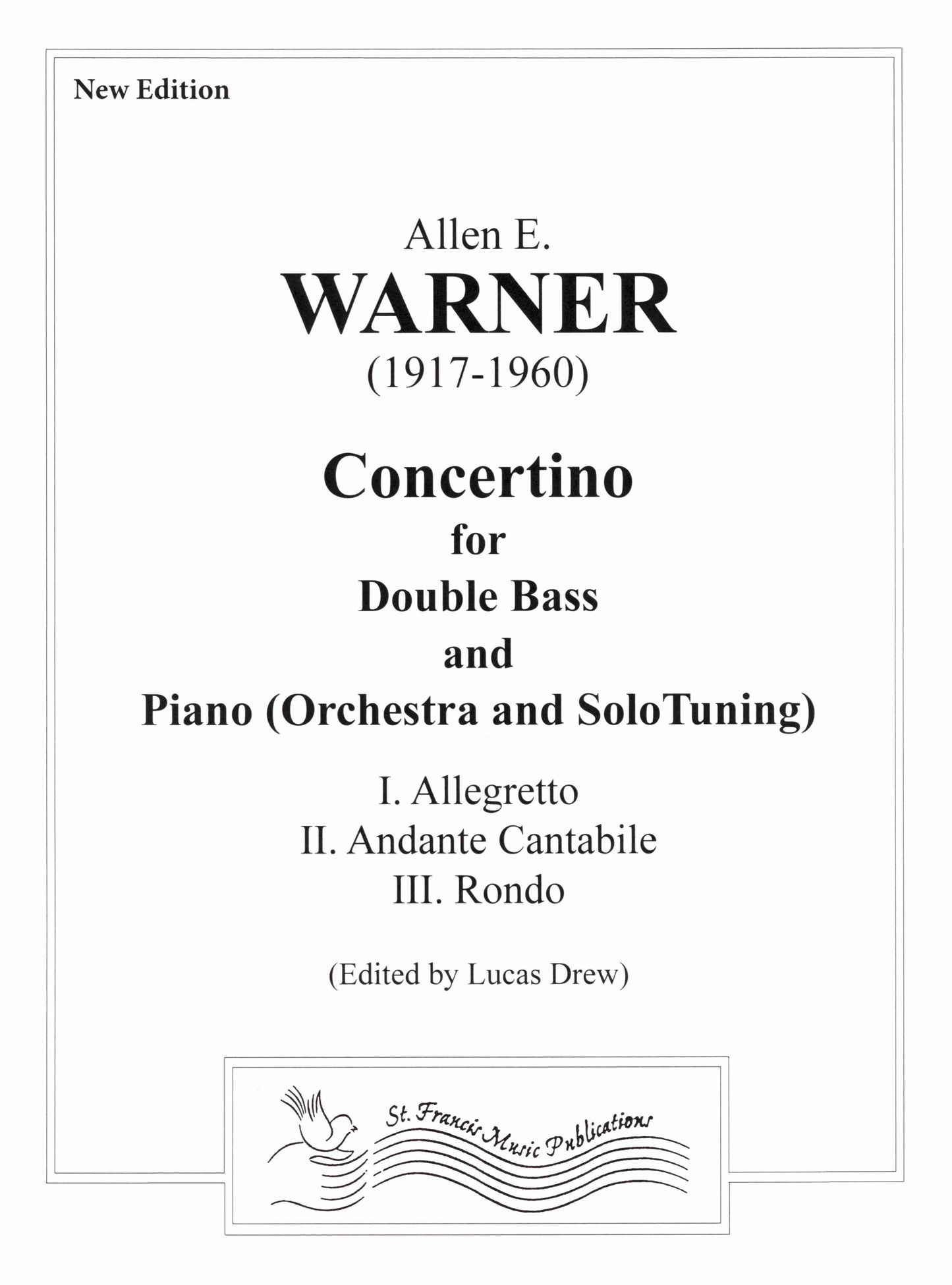 Warner Concertino for Double Bass and Piano