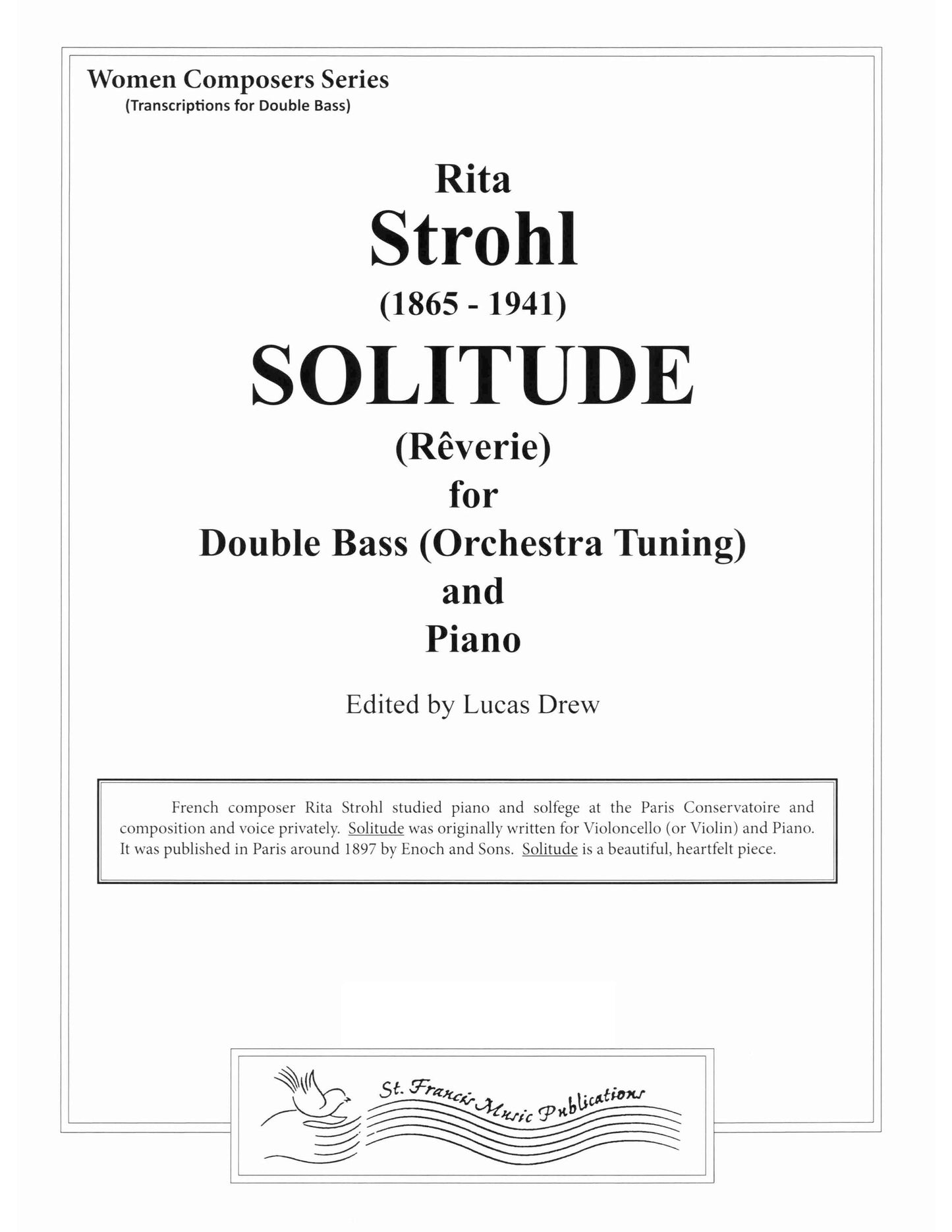 Strohl Solitude for Double Bass & Piano