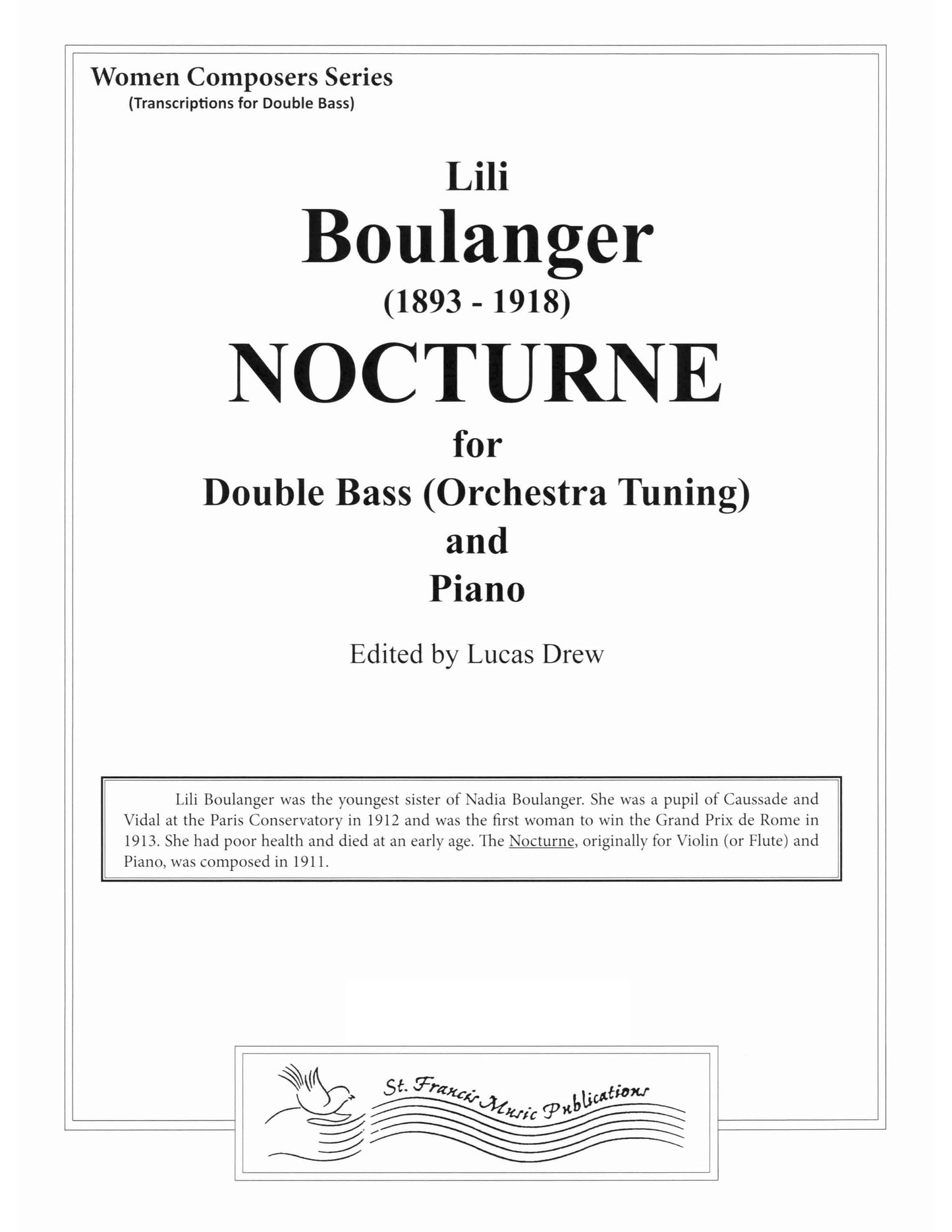 Boulanger Nocturne for Double Bass & Piano