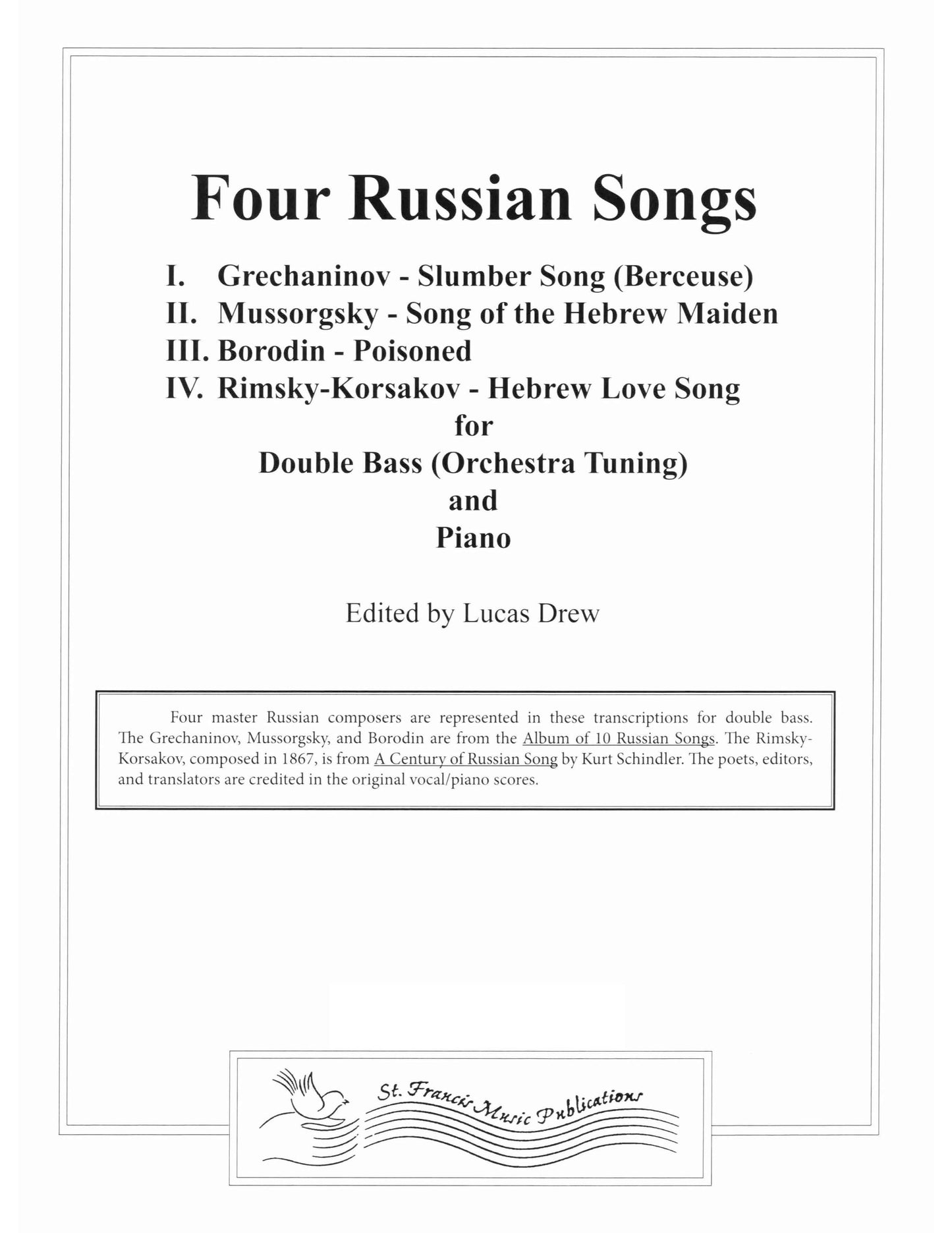 Four Russian Songs for Double Bass & Piano