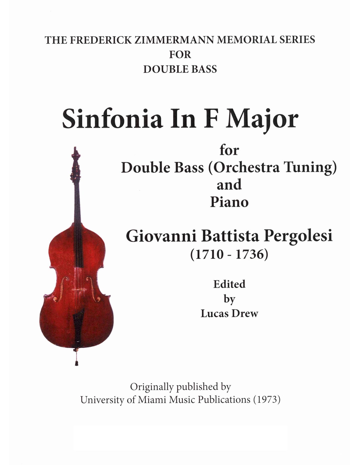 Pergolesi Sinfonia in F Major for Double Bass & Piano