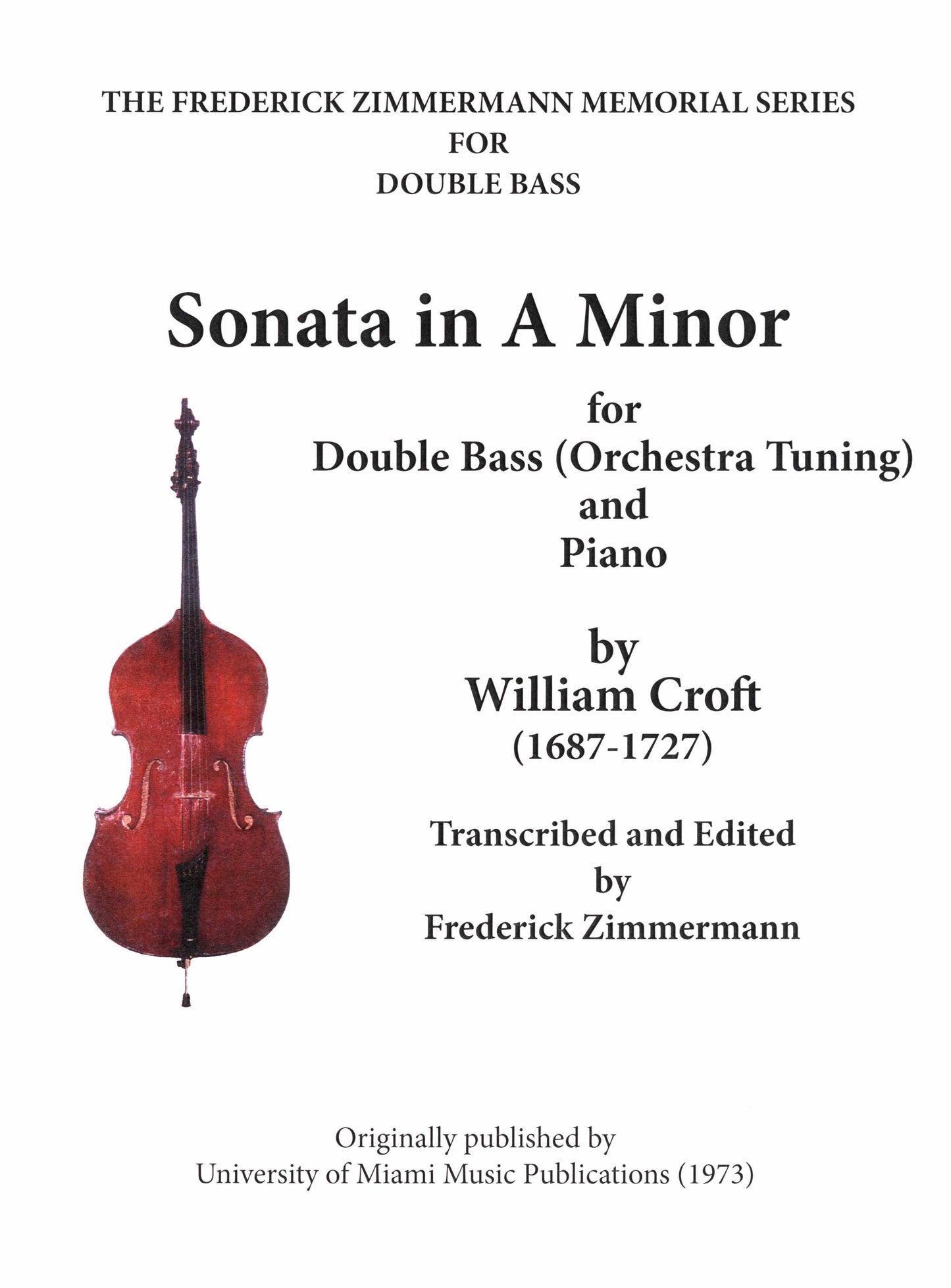 Croft Sonata in A Minor for Double Bass & Piano