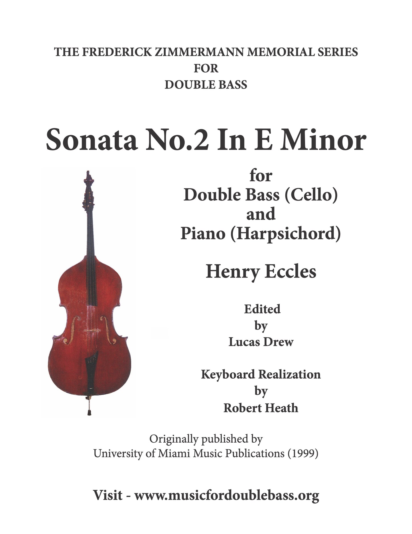 Eccles Sonata in E Minor for Double Bass & Piano